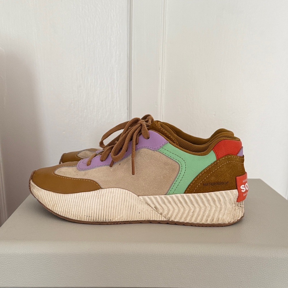 Sorel Multicolor Brown Lavender Green Red Sneakers - Picture 2 of 4